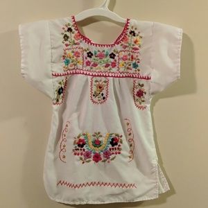 Baby girl Mexican embroidered dress